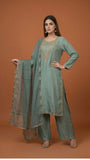 Elegant Embroidered 3 Piece Suit