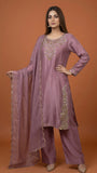 Elegant Embroidered 3 Piece Suit