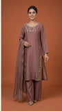 Elegant Embroidered 3 Piece Suit