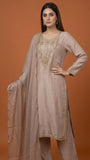 Elegant Embroidered 3 Piece Suit