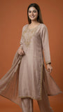Elegant Embroidered 3 Piece Suit