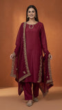 Elegant Embroidered 3 Piece Suit